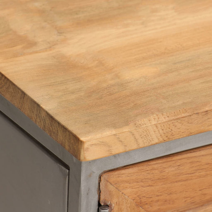 Comodă TV, lemn de tec reciclat și oțel, 120 x 30 x 40 cm - WALTI WALTI