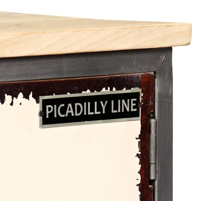 Comodă TV, 120 x 30 x 45 cm, lemn masiv de mango și oțel - WALTI WALTI