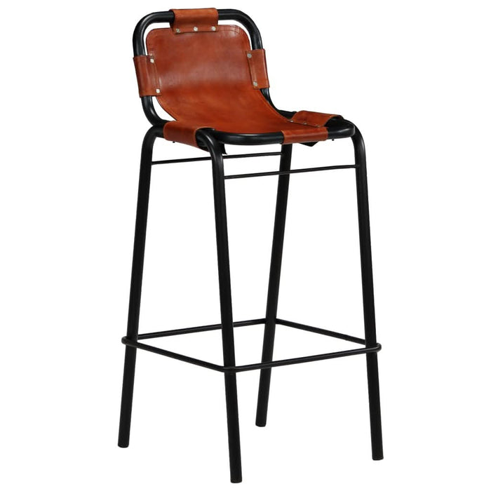 Set bar, 3 piese, lemn masiv reciclat & piele naturală de capră - WALTI WALTI