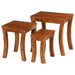 Set mese suprapuse,3 piese,lemn masiv acacia, 50x35x50 cm, maro - WALTI WALTI