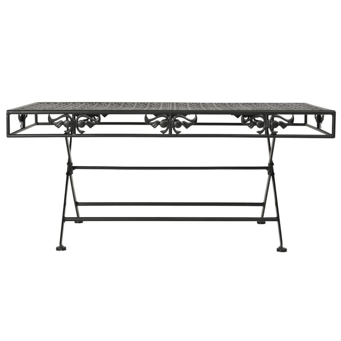 Măsuță de cafea pliabilă, vintage, negru, 100x50x45 cm, metal - WALTI WALTI