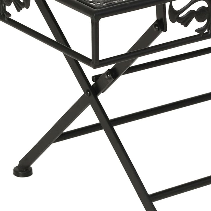Măsuță de cafea pliabilă, vintage, negru, 100x50x45 cm, metal - WALTI WALTI