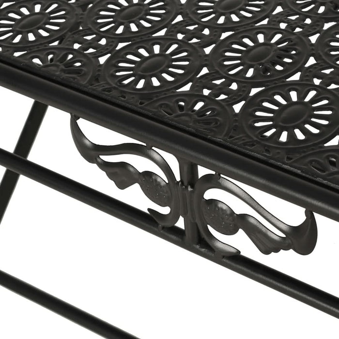 Măsuță de cafea pliabilă, vintage, negru, 100x50x45 cm, metal - WALTI WALTI