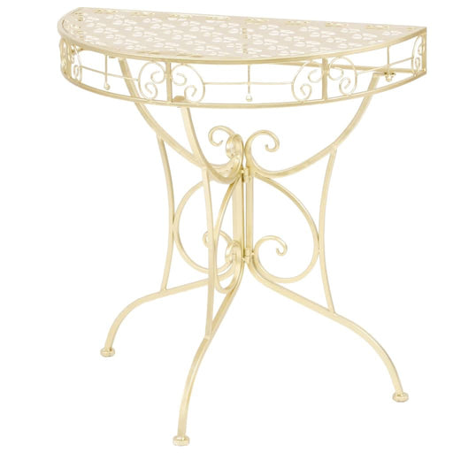 Masă laterală stil vintage semirotundă metal 72x36x74 cm auriu - WALTI WALTI