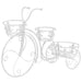 Suport plante în formă de bicicletă, metal, în stil vintage - WALTI WALTI