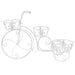 Suport plante în formă de bicicletă, metal, în stil vintage - WALTI WALTI