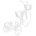 Suport plante în formă de bicicletă, metal, în stil vintage - WALTI WALTI