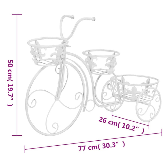 Suport plante în formă de bicicletă, metal, în stil vintage - WALTI WALTI