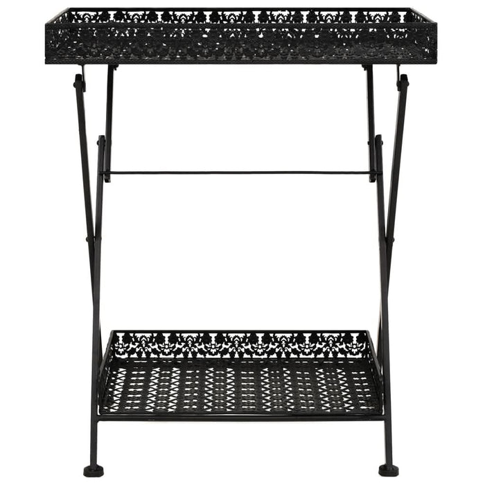 Măsuță de ceai pliabilă stil vintage negru 58x35x72 cm metal - WALTI WALTI