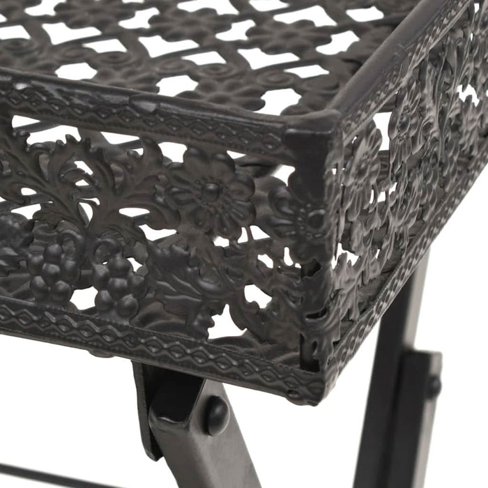 Măsuță de ceai pliabilă stil vintage negru 58x35x72 cm metal - WALTI WALTI