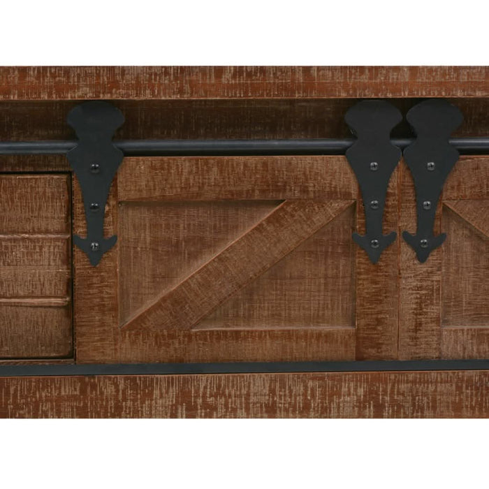 Masă consolă din lemn masiv de brad, maro, 131x35,5x75 cm - WALTI WALTI