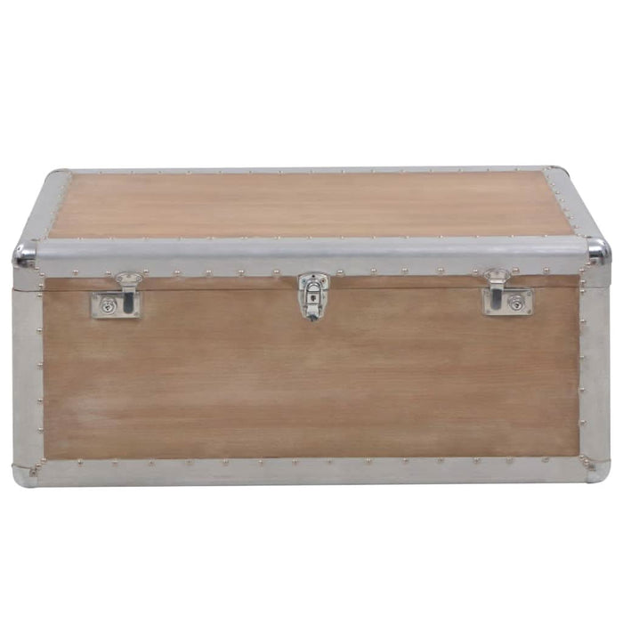 Ladă de depozitare, maro, 91 x 52 x 40 cm, lemn masiv de brad - WALTI WALTI