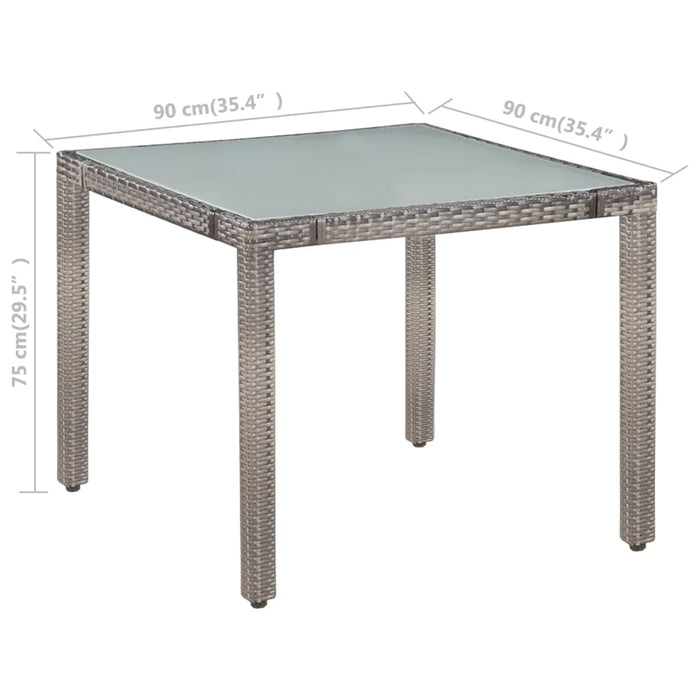 Set mobilier de exterior cu perne, 5 piese, gri, poliratan - WALTI WALTI