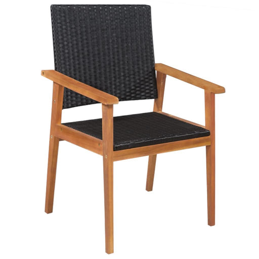 Set mobilier de exterior, 5 piese, negru și maro, poliratan - WALTI WALTI