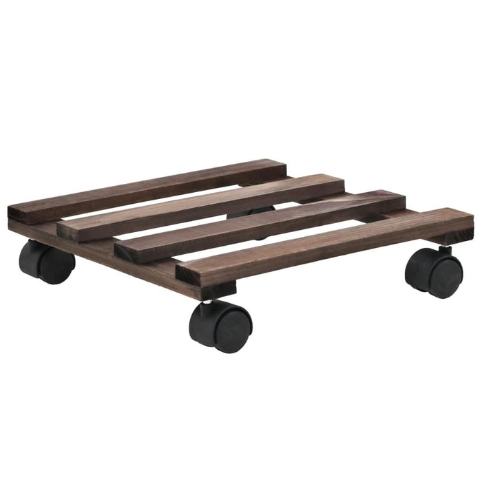 Suport cu role pentru plante, 4 buc., 25x25 cm, lemn de cedru - WALTI WALTI