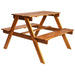 Masă picnic pentru copii cu umbrelă, 79x90x60 cm, lemn acacia - WALTI WALTI