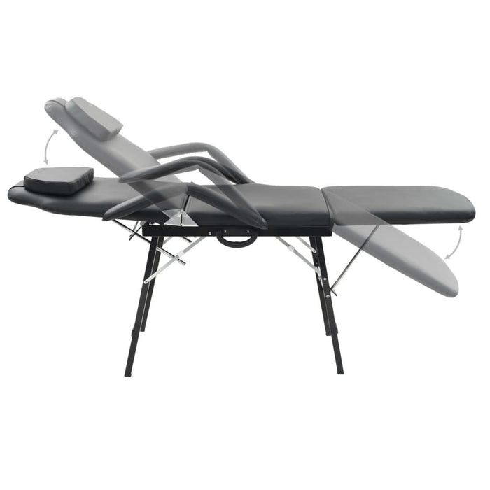 Scaun tratament facial, înlocuitor piele, 185x78x76 cm, negru - WALTI WALTI