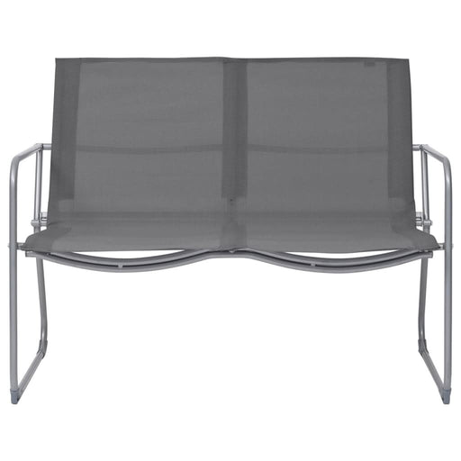 Set mobilier de grădină, 4 piese, gri, oțel și textil - WALTI WALTI