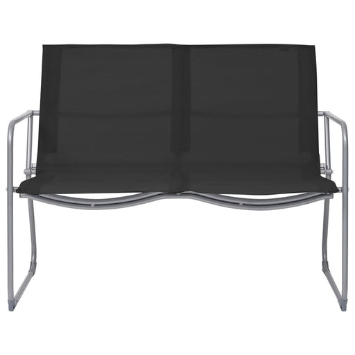 Set mobilier de grădină, 4 piese, negru, oțel și textil - WALTI WALTI