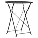 Set mobilier bistro, 3 piese, negru, oțel - WALTI WALTI