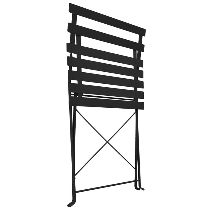 Set mobilier bistro, 3 piese, negru, oțel - WALTI WALTI