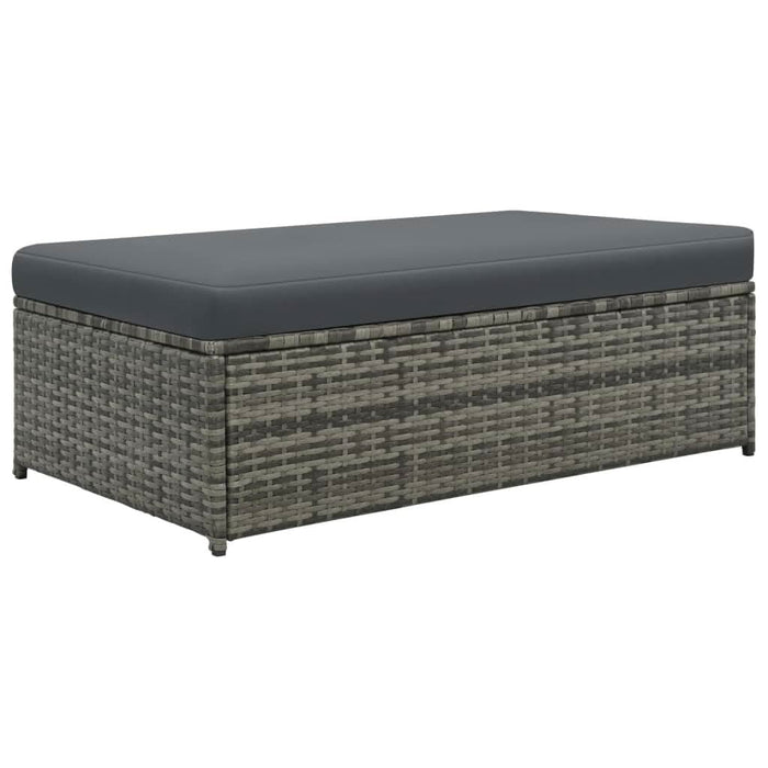 Set mobilier de grădină cu perne, 2 piese, gri, poliratan - WALTI WALTI