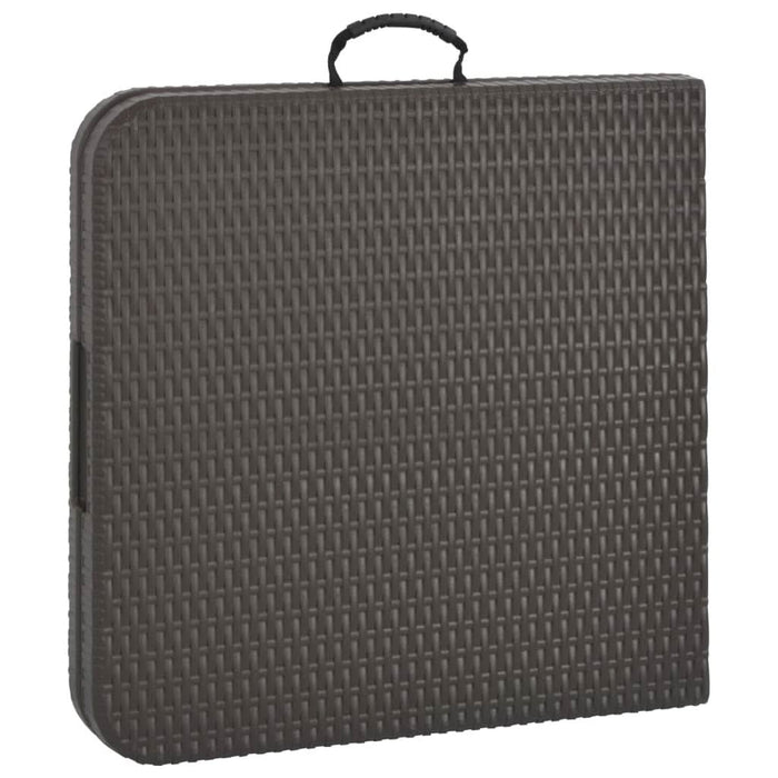 Masă de grădină pliabilă, maro, 120x60x74, HDPE, aspect ratan - WALTI WALTI