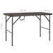 Masă de grădină pliabilă, maro, 120x60x74, HDPE, aspect ratan - WALTI WALTI