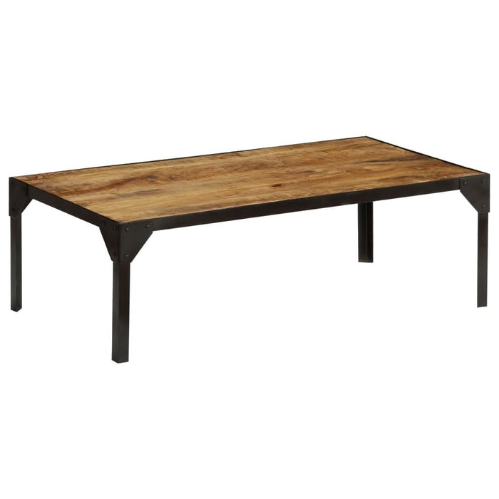 Măsuță de cafea, 110 cm, lemn masiv de mango nefinisat, oțel - WALTI WALTI