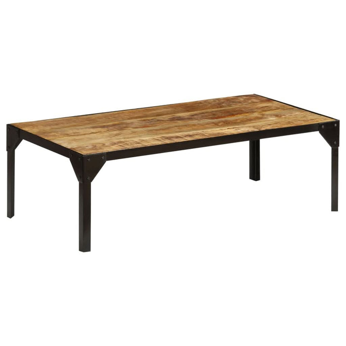 Măsuță de cafea, 110 cm, lemn masiv de mango nefinisat, oțel - WALTI WALTI