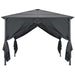Pavilion cu perdea, negru, 3 x 3 m, aluminiu - WALTI WALTI