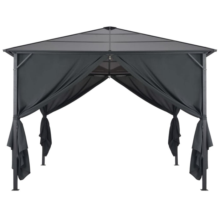 Pavilion cu perdea, negru, 3 x 3 m, aluminiu - WALTI WALTI