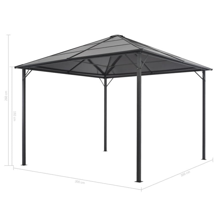 Pavilion cu perdea, negru, 3 x 3 m, aluminiu - WALTI WALTI