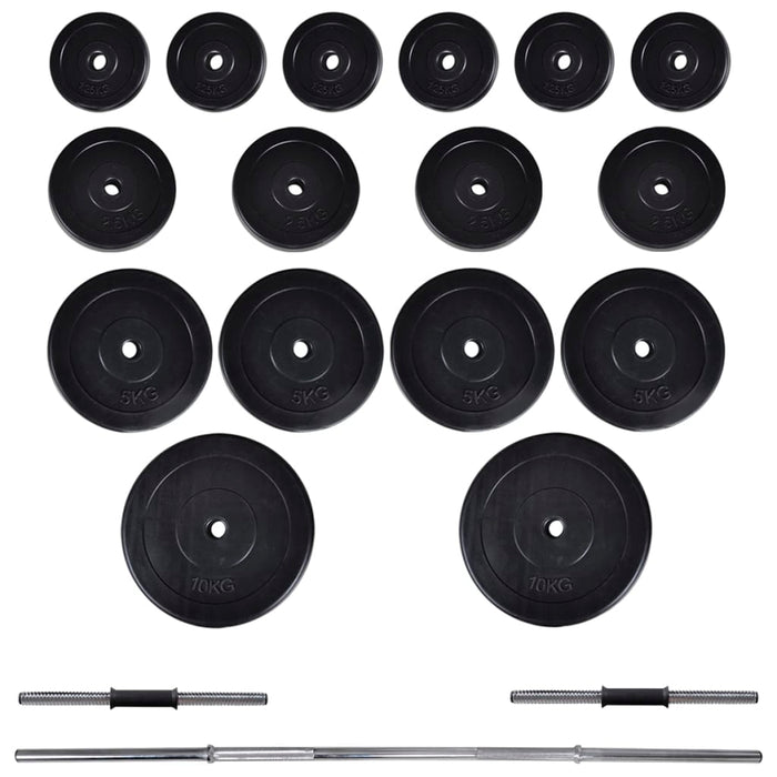 Bancă de antrenament cu set de haltere și gantere, 60,5 kg - WALTI WALTI