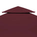 Acoperiș de pavilion, 2 niveluri, roșu bordo, 3x3 m, 310 g/m² - WALTI WALTI