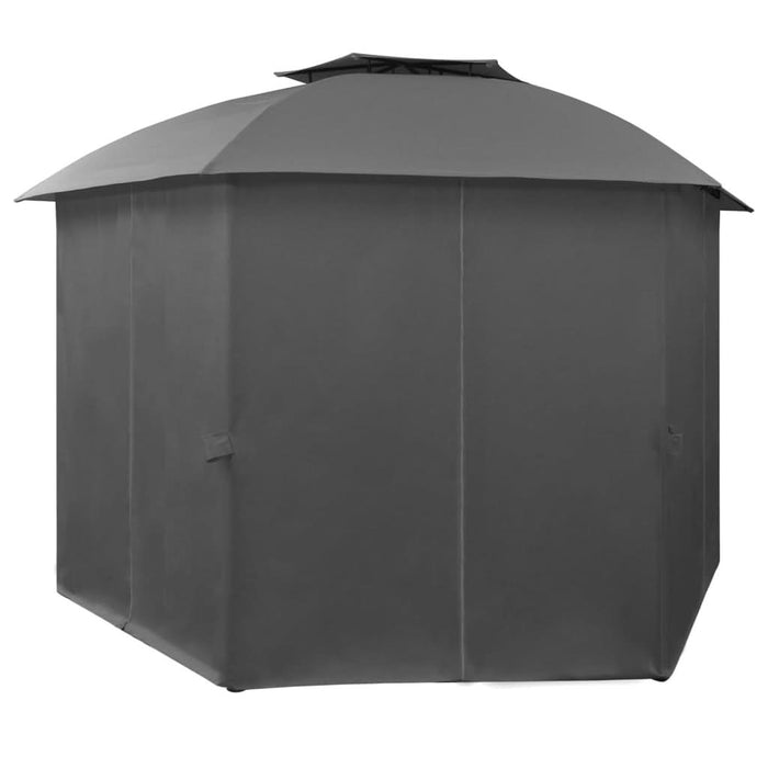 Marchiză pavilion de grădină cu perdele, 360x265 cm, hexagonal - WALTI WALTI