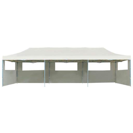 Cort de petrecere pliabil cu 5 pereți laterali, crem, 3 x 9 m - WALTI WALTI