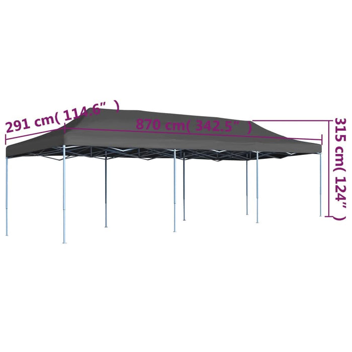 Cort de petrecere pliabil, antracit, 3 x 9 m - WALTI WALTI
