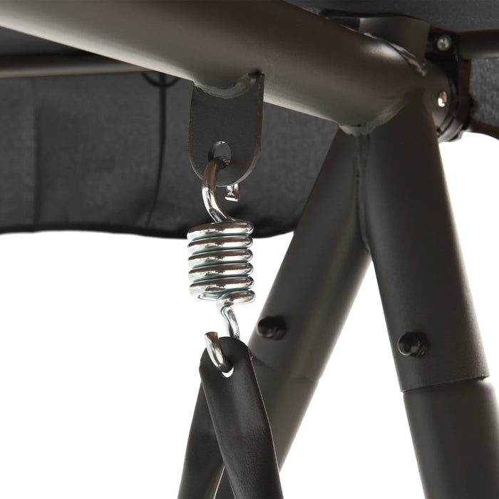 Balansoar extensibil cu copertină antracit 198x120x205 cm oțel - WALTI WALTI