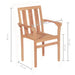 Set mobilier de bistro, 3 piese, lemn masiv de tec - WALTI WALTI