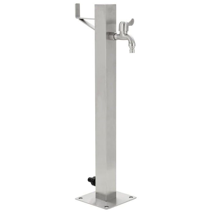 Coloană de apă de grădină, 65 cm, oțel inoxidabil, pătrat - WALTI WALTI