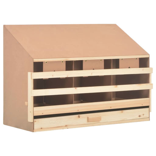 Cuibar găin cu 3 compartimente, 93x40x65 cm, lemn masiv pin - WALTI WALTI