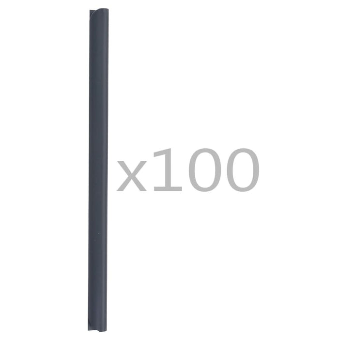Cleme fixare fâșii de gard, 100 buc., antracit, PVC - WALTI WALTI