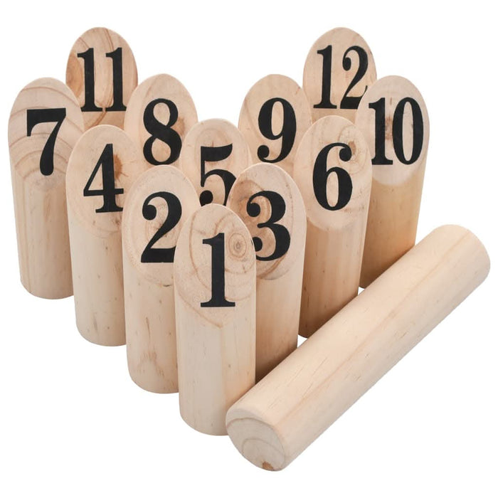 Set pentru joc Kubb cu numere, lemn - WALTI WALTI