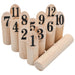 Set pentru joc Kubb cu numere, lemn - WALTI WALTI