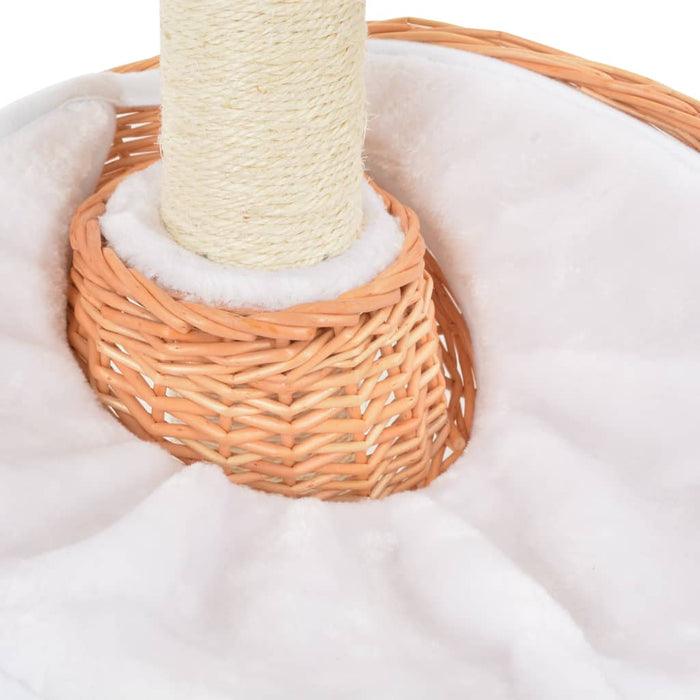 Ansamblu pentru pisici stâlp funie sisal natural lemn salcie - WALTI WALTI