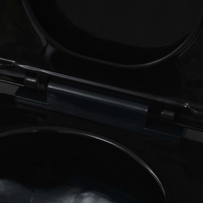 Vas de toaletă suspendat cu rezervor încastrat, negru, ceramică - WALTI WALTI