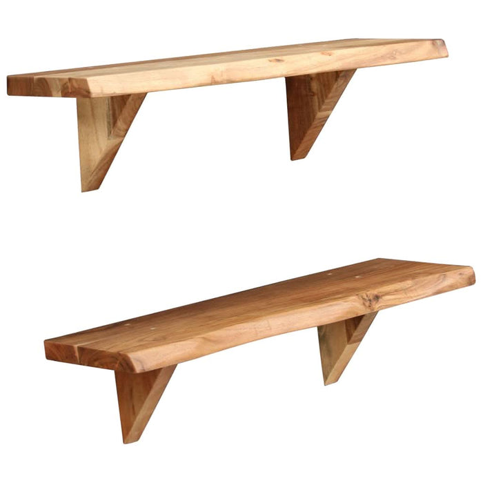 Rafturi de perete, 2 buc., 60x20x16 cm, lemn masiv de acacia - WALTI WALTI