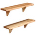 Rafturi de perete, 2 buc., 60x20x16 cm, lemn masiv de acacia - WALTI WALTI