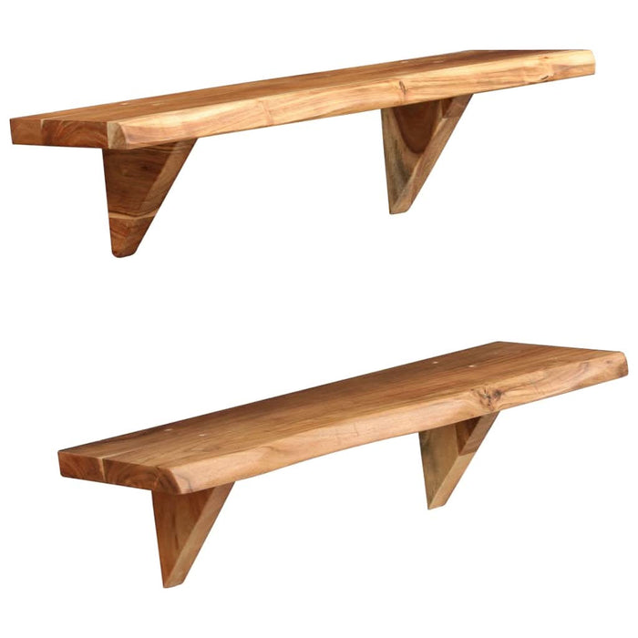 Rafturi de perete, 2 buc., 60x20x16 cm, lemn masiv de acacia - WALTI WALTI